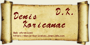 Denis Korićanac vizit kartica